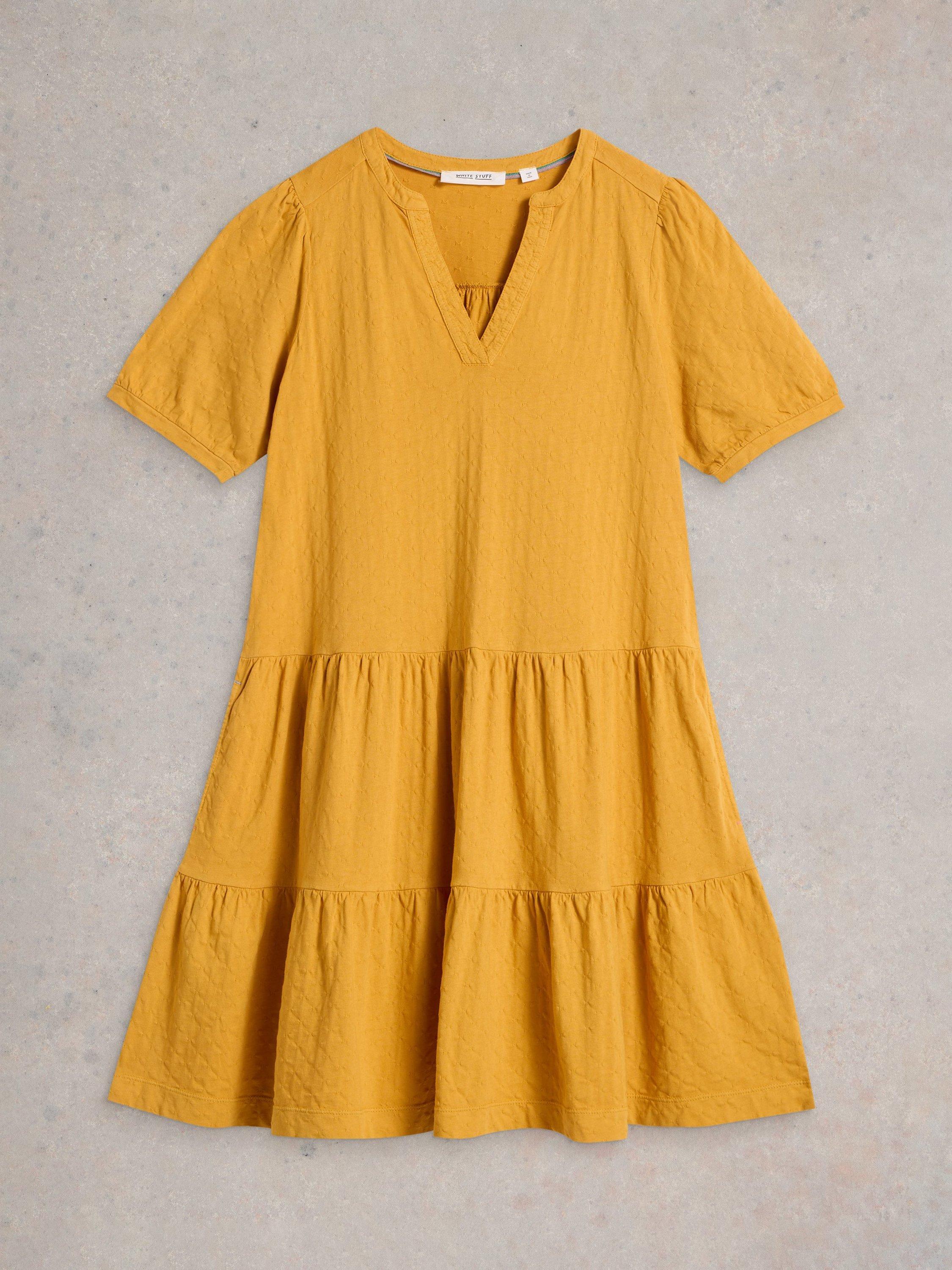 Product image 5 of 6, which shows White Stuff Clara Cotton Summer Dress, Dk Yellow, 6