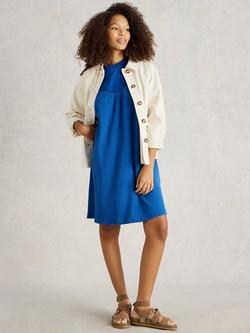 White Stuff Lea Organic Cotton Dress, Blue