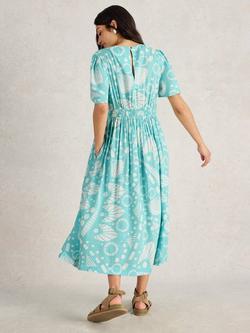 White Stuff Lucy Abstract Dress, Blue/Multi - view 2, Blue/Multi