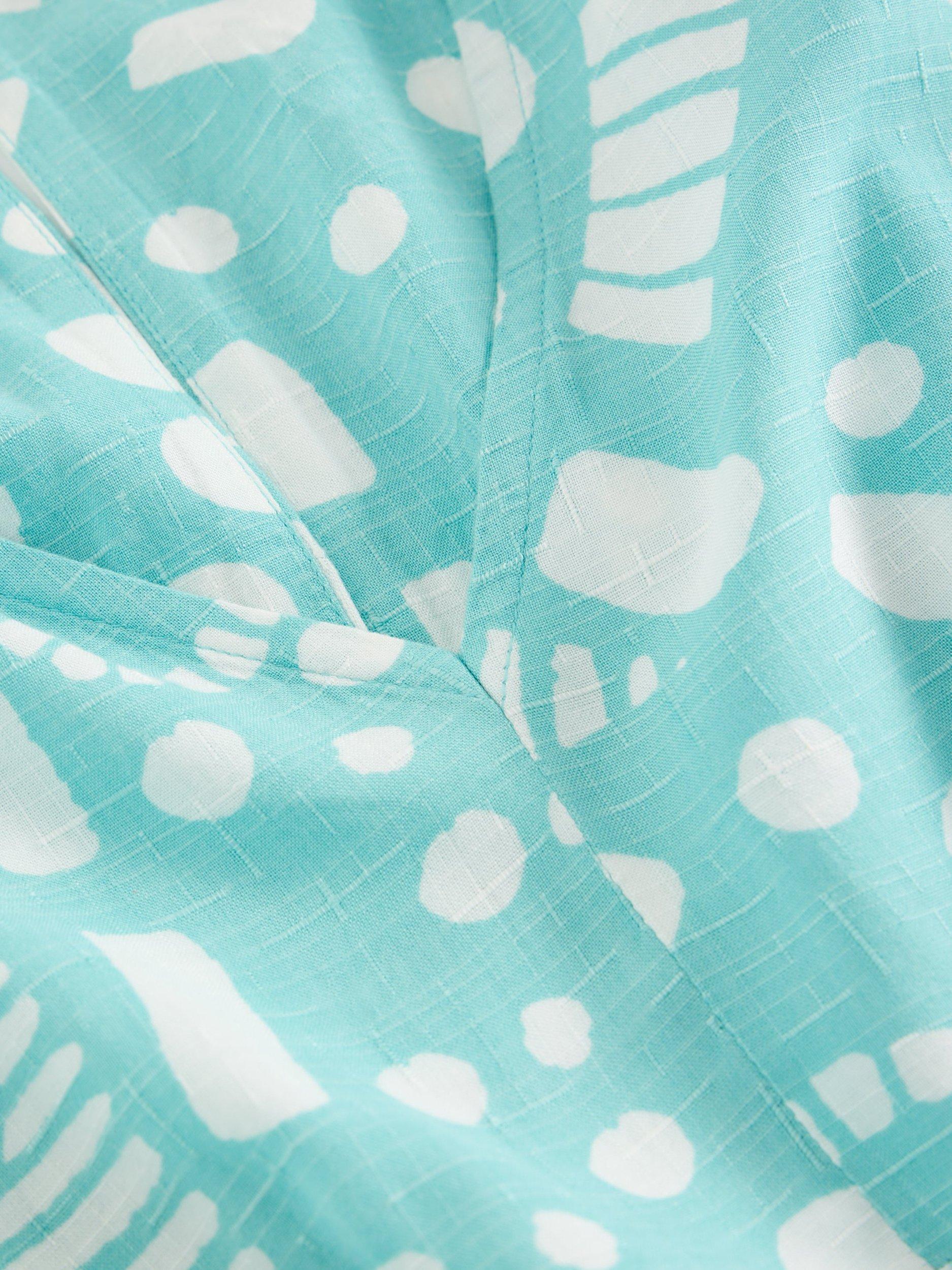 Product image 6 of 6, which shows White Stuff Lucy Abstract Dress, Blue/Multi, 8