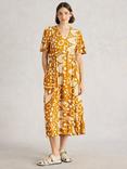 White Stuff Lucy Abstract Dress, Yellow/Multi