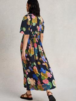 White Stuff Lucy Floral Empire Line Maxi Dress, Navy/Multi - view 2, Navy/Multi