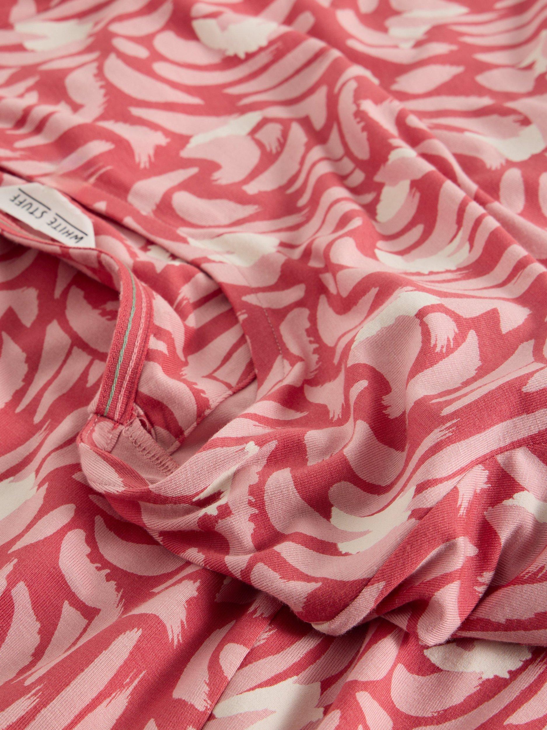 Product image 6 of 6, which shows White Stuff Madeline Abstract Print Midi Dress, Pink, 6