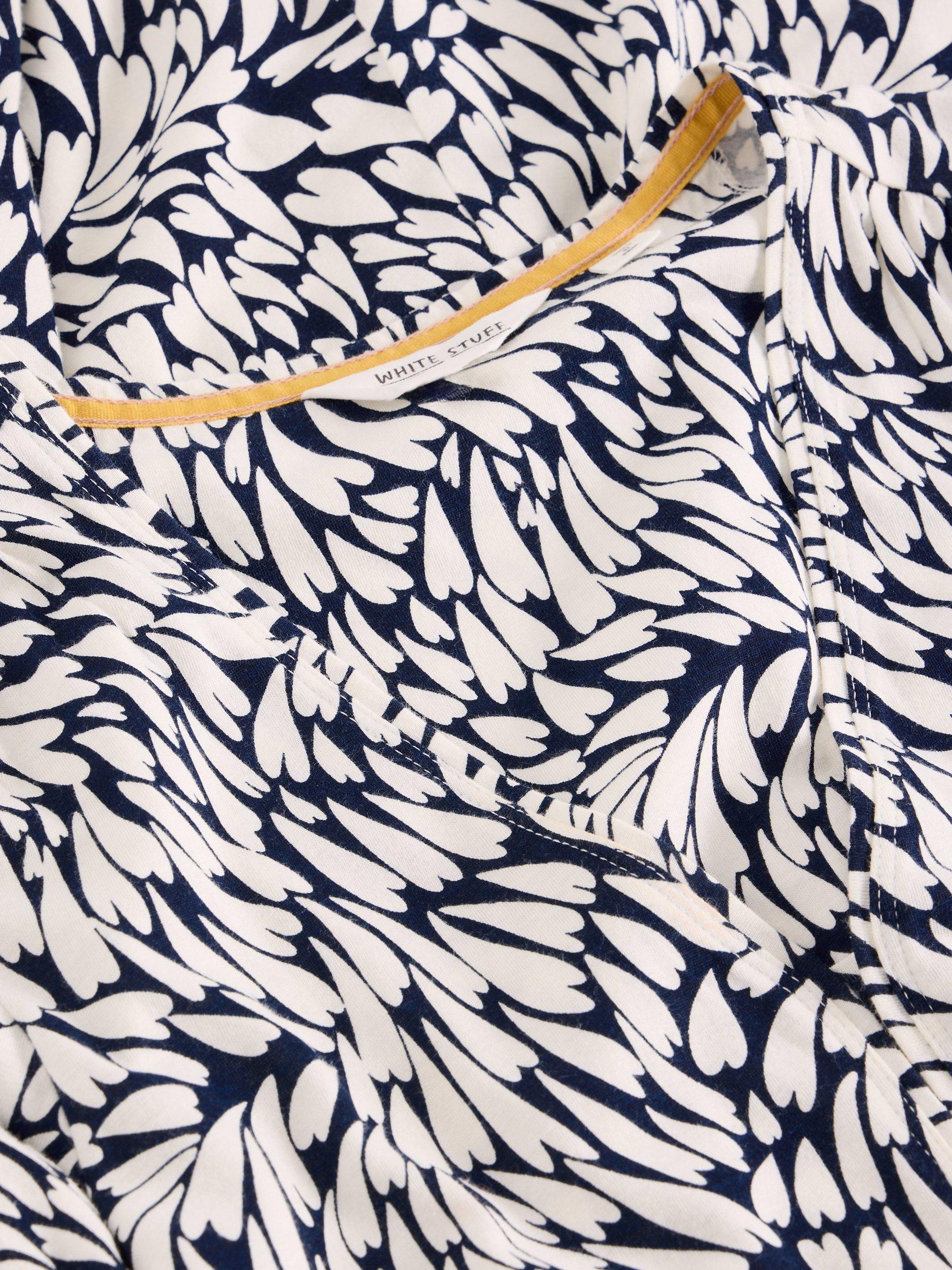 Product image 6 of 6, which shows White Stuff Megan Abstract Heart Organic Cotton Blend Dress, Ivory/Multi, 10
