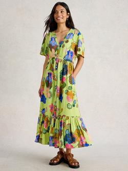 White Stuff Phoebe Floral Maxi Dress, Green/Multi, Green/Multi