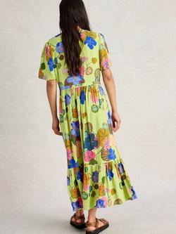 White Stuff Phoebe Floral Maxi Dress, Green/Multi - view 2, Green/Multi
