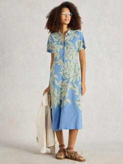 White Stuff Organic Cotton Rua Dress, Blue/Multi