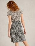 White Stuff Tallie Split Print Jersey Dress, Black/Multi