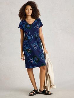 White Stuff Tallie Floral Dress, Blue/Multi, Blue/Multi