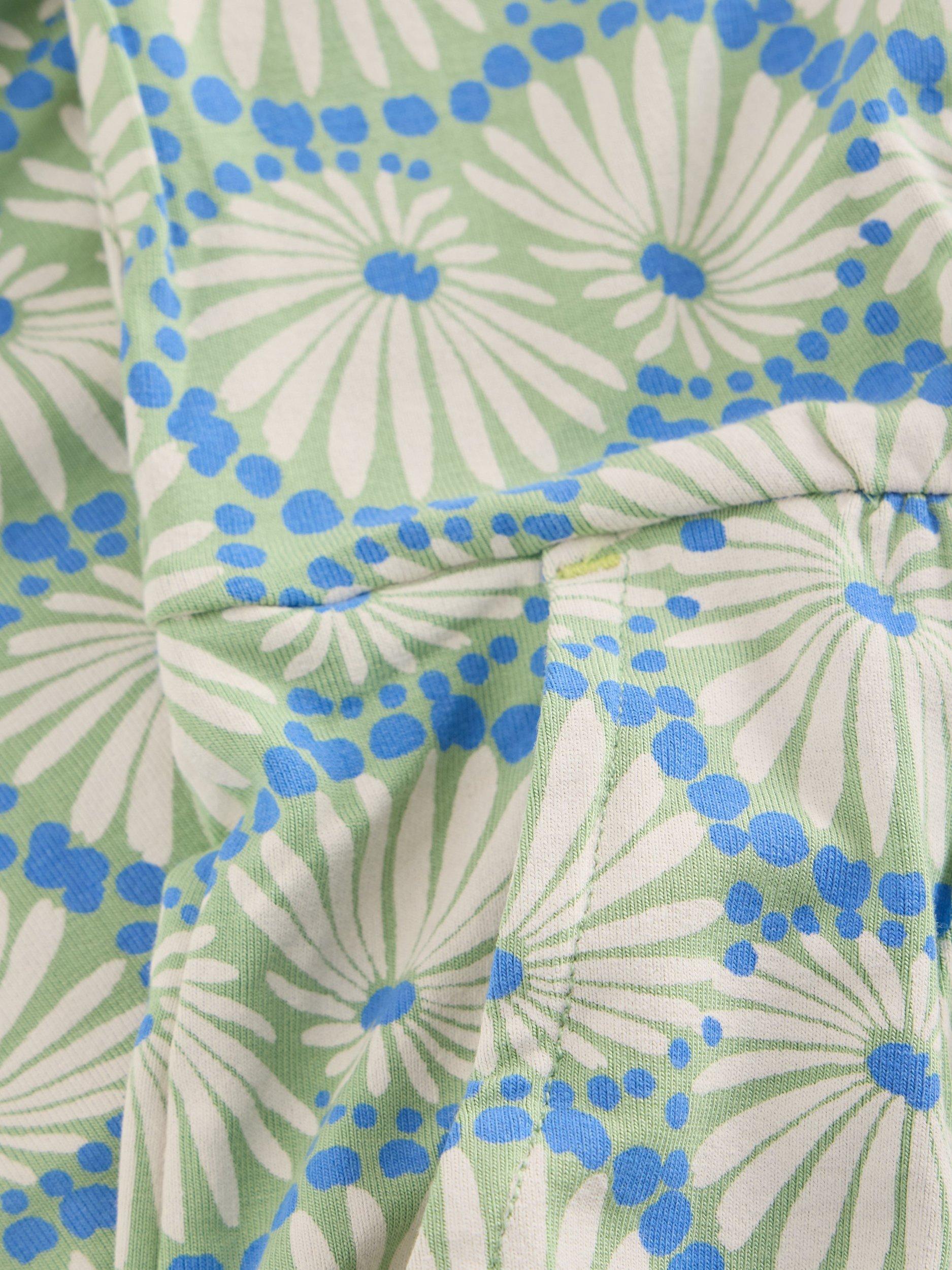 Product image 6 of 6, which shows White Stuff Tallie Short Sleeve Floral Print Dress, Green/Multi, 6