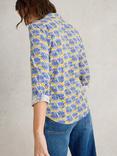 White Stuff Annie Floral Jersey Shirt, Blue/Multi