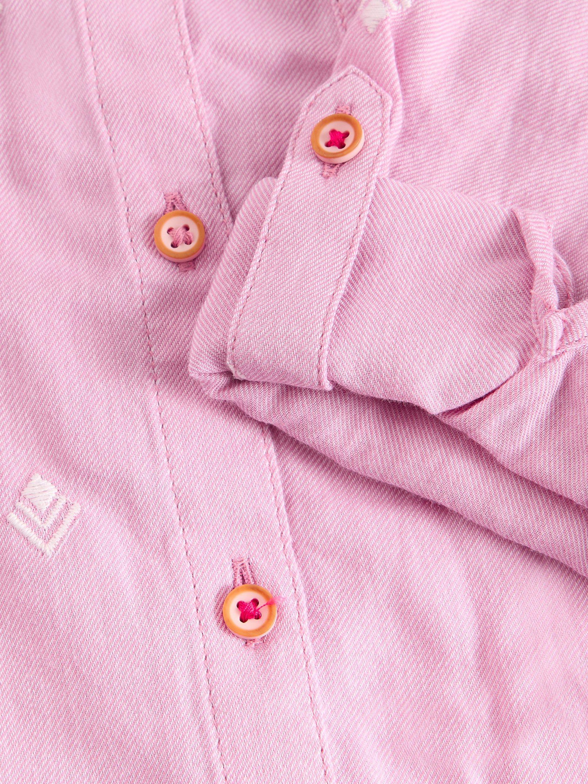 Product image 6 of 6, which shows White Stuff Sophie Geometric Embroidered Shirt, Pink, 6