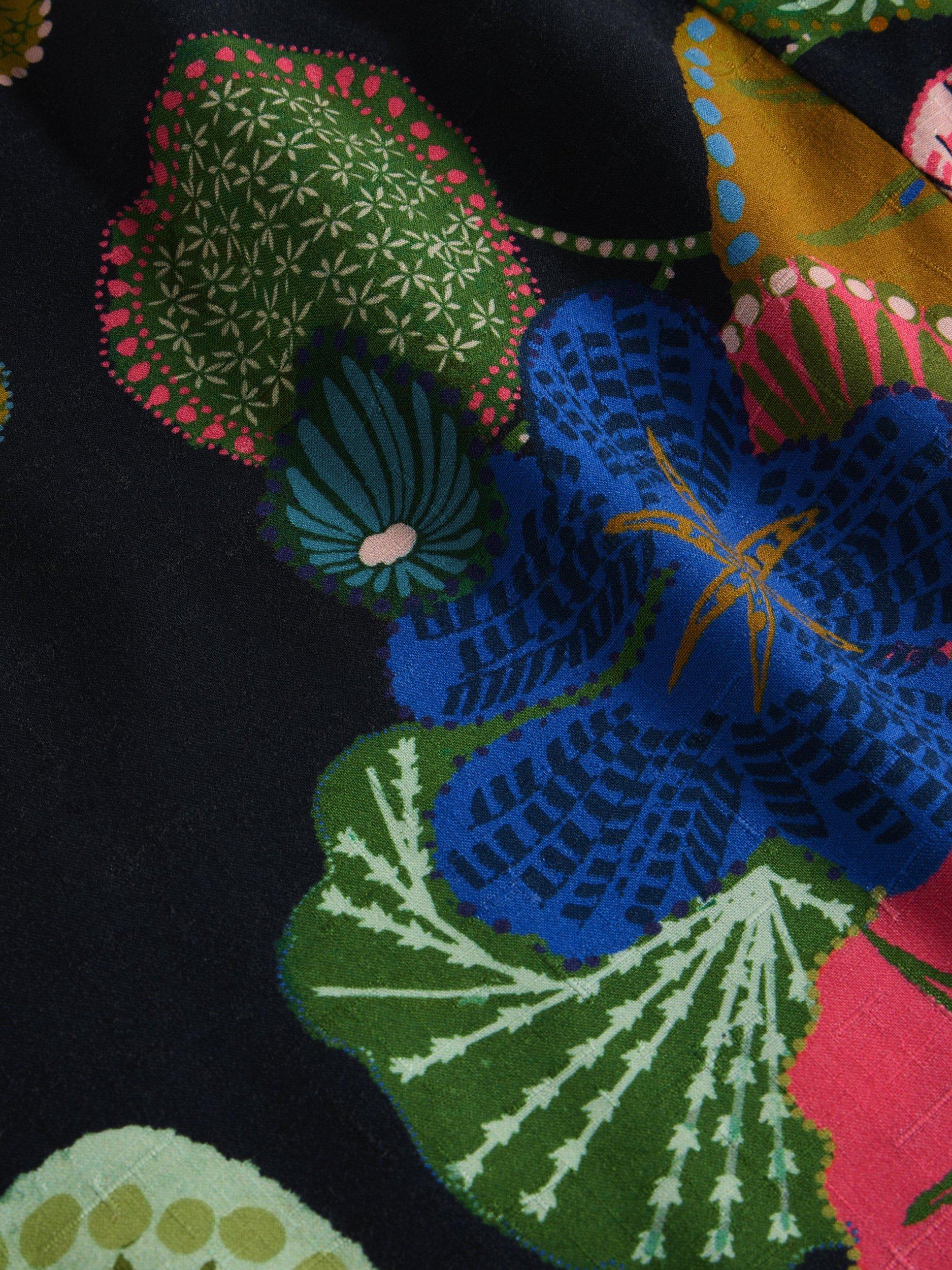 Product image 6 of 6, which shows White Stuff Abigail Floral Skirt, Navy/Multi, 6