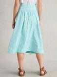 White Stuff Charlotte Pure Organic Cotton Skirt, Blue/Multi