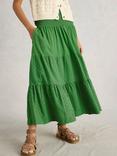 White Stuff Marissa Cotton Midaxi Skirt, Bright Green