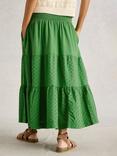 White Stuff Marissa Cotton Midaxi Skirt, Bright Green