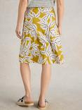 White Stuff Nell Reversible Organic Cotton Skirt, Yellow/Multi