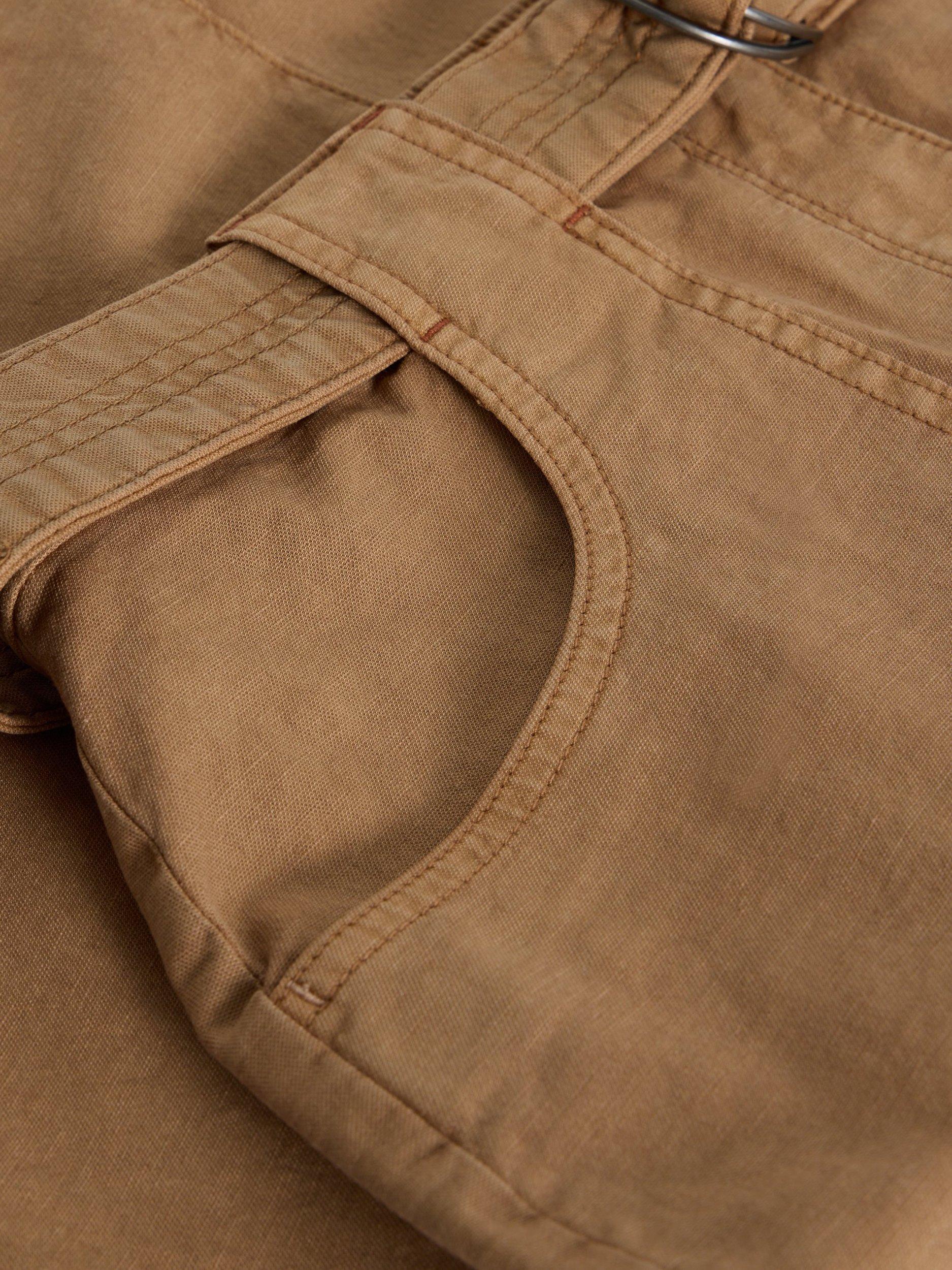 Product image 6 of 6, which shows White Stuff Teakie Organic Cotton Rich Skirt, Dark Natural, 22