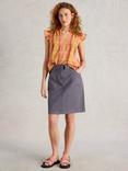 White Stuff Teakie Organic Cotton Rich Skirt, Mid Purple