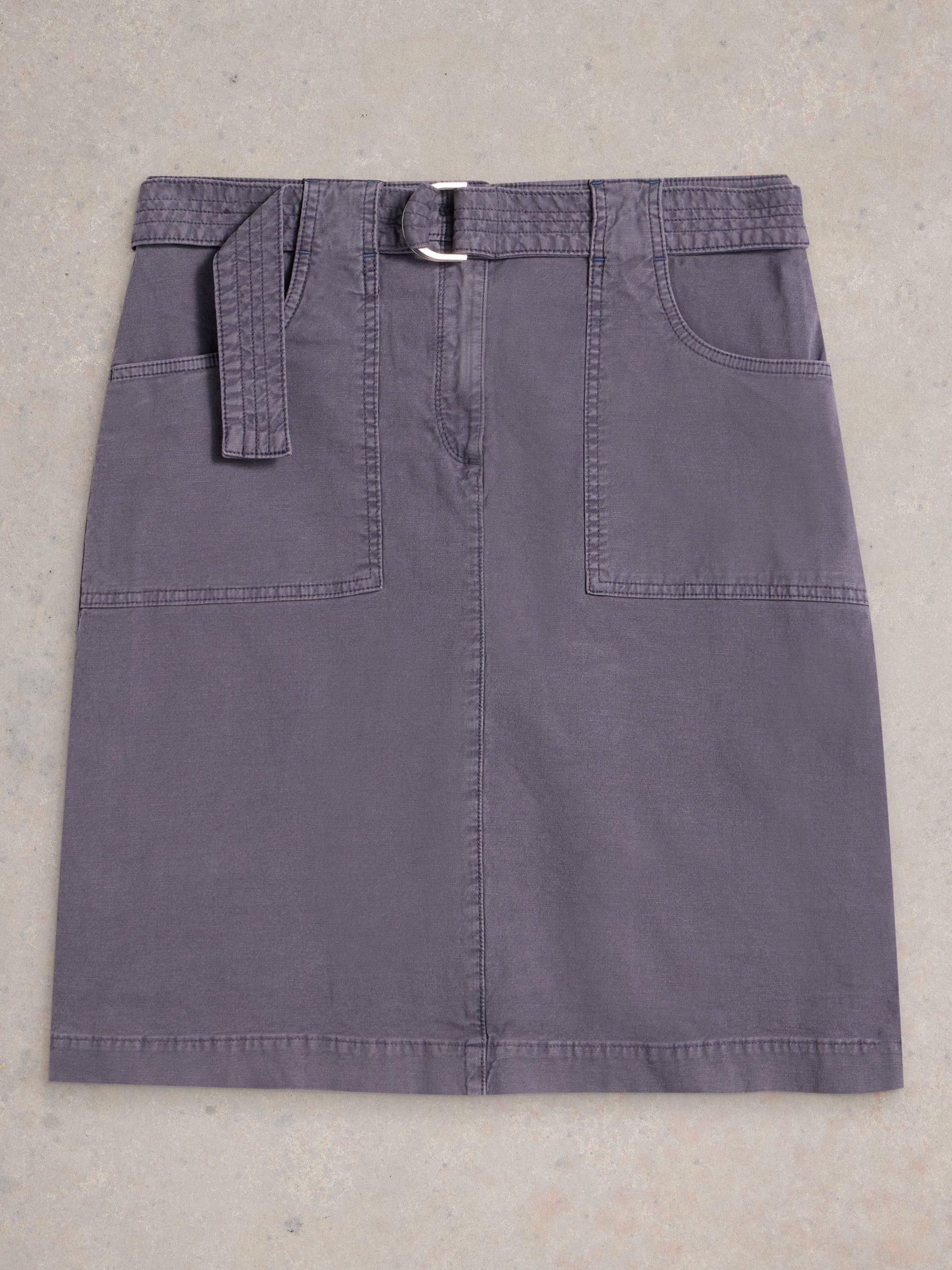 Product image 5 of 6, which shows White Stuff Teakie Organic Cotton Rich Skirt, Mid Purple, 6
