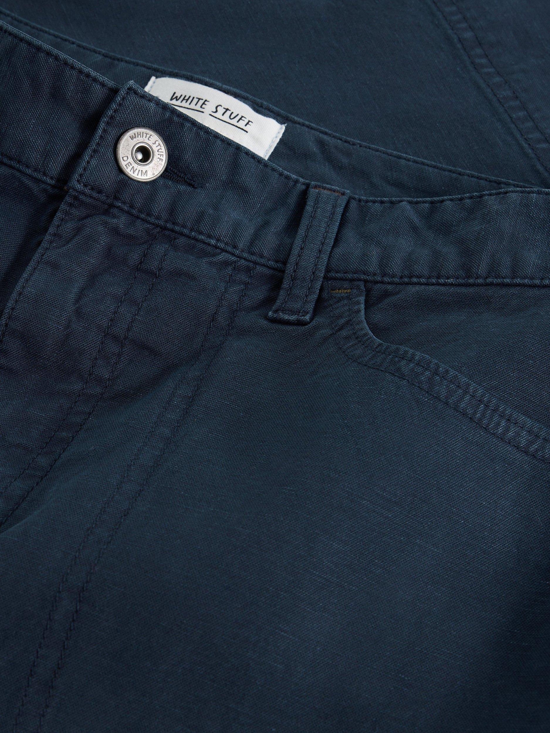 Product image 6 of 6, which shows White Stuff Tia Knee Length Chino Skirt, Dark Navy, 6