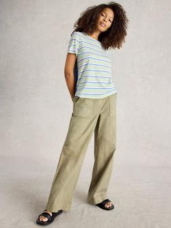 White Stuff Abbie Mix Print T-Shirt, Blue/Multi, Blue/Multi