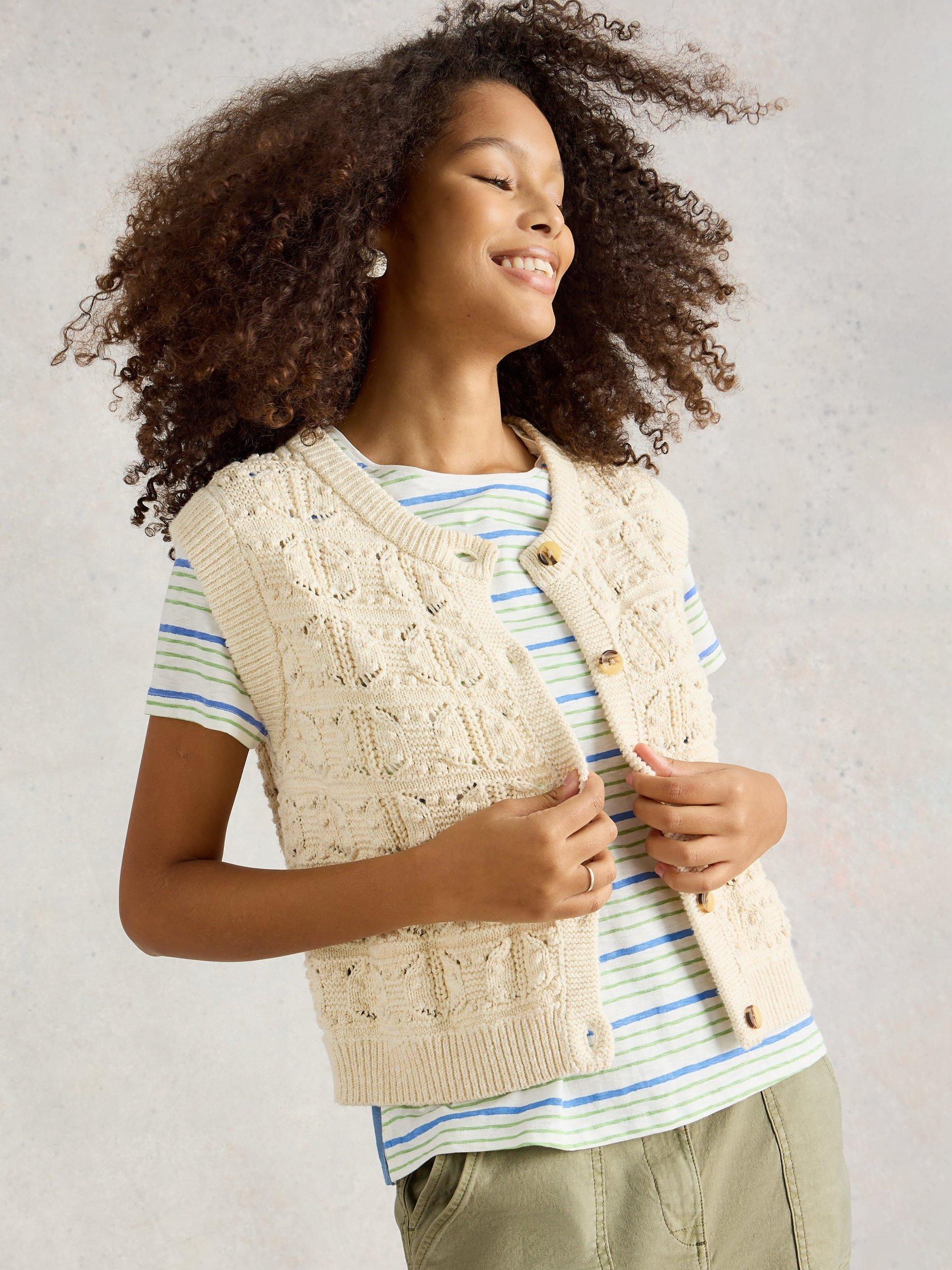 Product image 4 of 6, which shows White Stuff Abbie Mix Print T-Shirt, Blue/Multi, 6