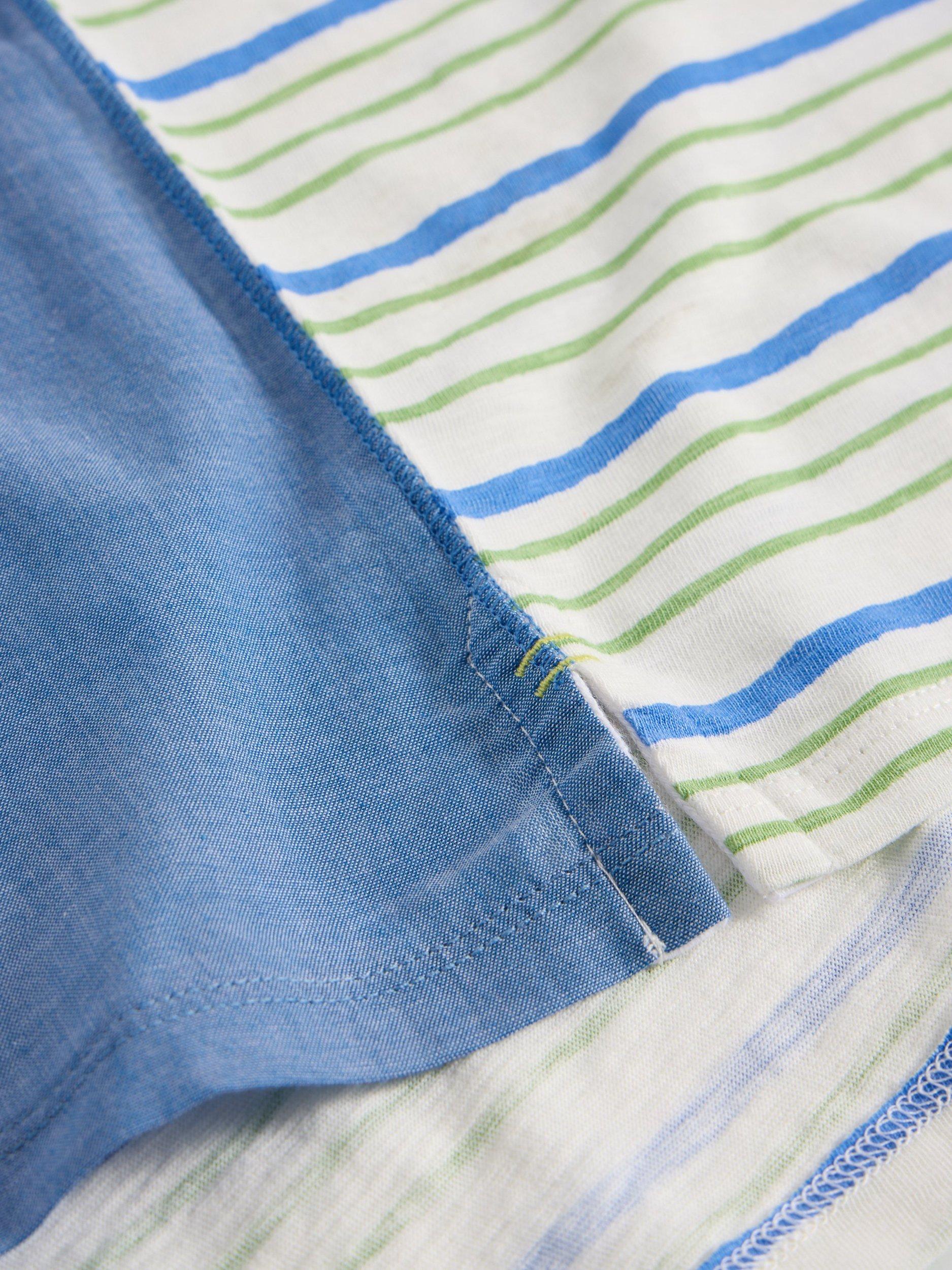 Product image 6 of 6, which shows White Stuff Abbie Mix Print T-Shirt, Blue/Multi, 6