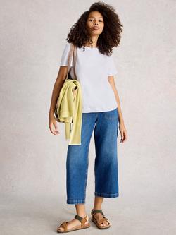 White Stuff Clara Crew Neck T-Shirt, Brilliant White, Brilliant White