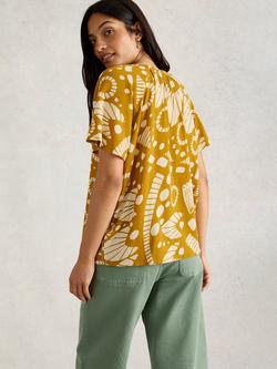 White Stuff Imogen Print Blouse - view 2, Yellow/Multi