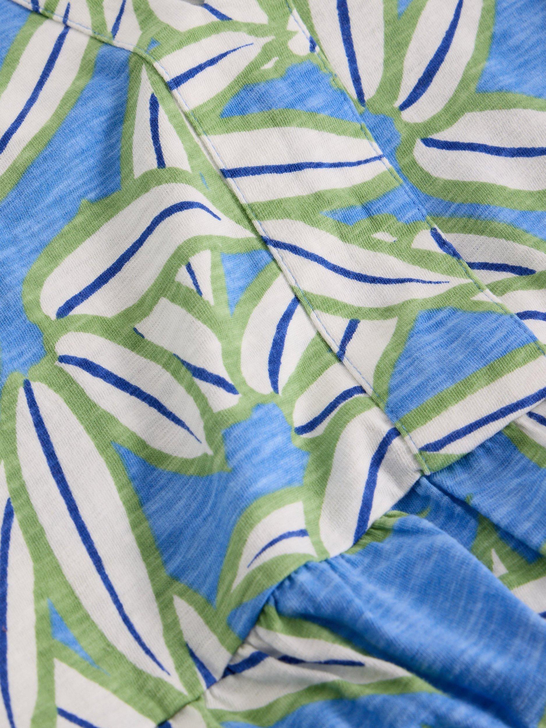 Product image 6 of 6, which shows White Stuff Macie Sleeveless Pure Cotton Tunic Top, Blue/Multi, 6
