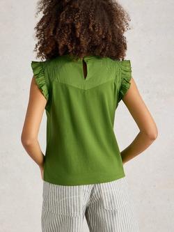 White Stuff Organic Cotton Paige Top, Green - view 2, Green