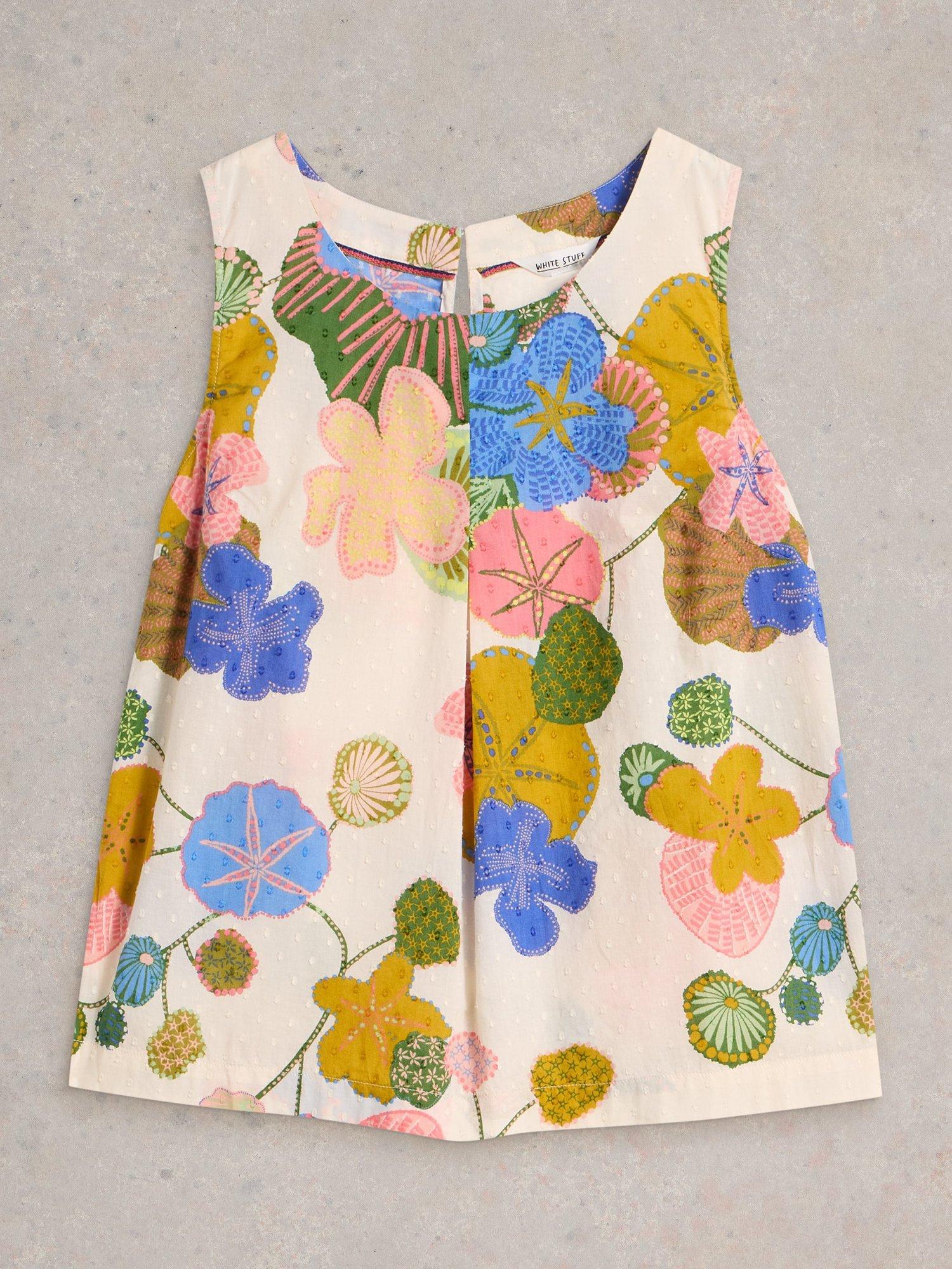 Product image 5 of 6, which shows White Stuff Paradise Pure Organic Cotton Top, Ivory/Multi, 6