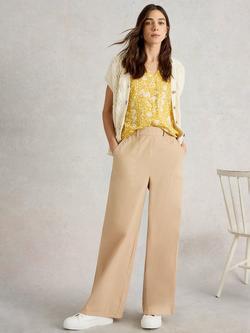 White Stuff Pure Cotton Harley Trouser, Beige, Beige