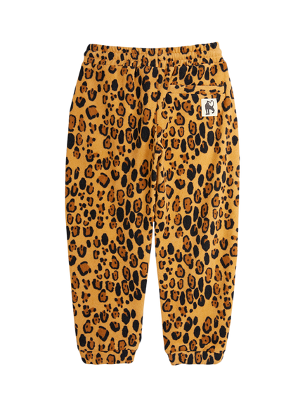 Mini Rodini Kids' Fleece Joggers, Leopard Print - view 2, Leopard Print
