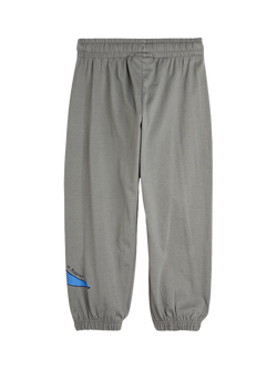 Mini Rodini Kids' Cotton Dino Wrap Trousers, Grey - view 2, Grey