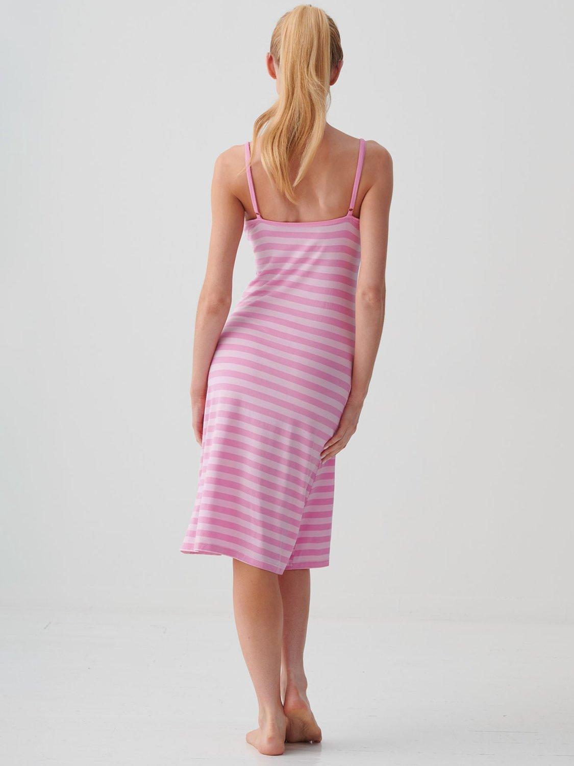 Product image 3 of 5, which shows British Boxers Ice Cream Bamboo Strappy Nightdress, Pink, XS