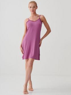 British Boxers Lace Trim Bamboo Rich Nightdress, Romantic Rose