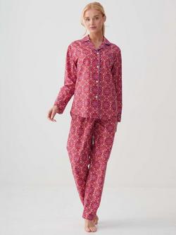 British Boxers Crisp Cotton Pyjama Set, Boat Blue Stripe, Multi