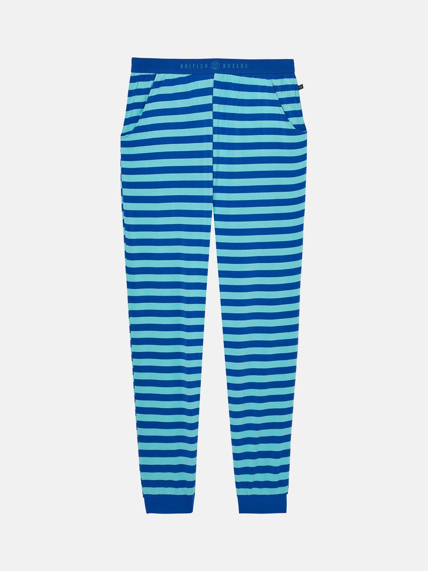 Product image 7 of 8, which shows British Boxers Ice Cream Bamboo Camisole Pyjama Set, Crystal Blue, XS