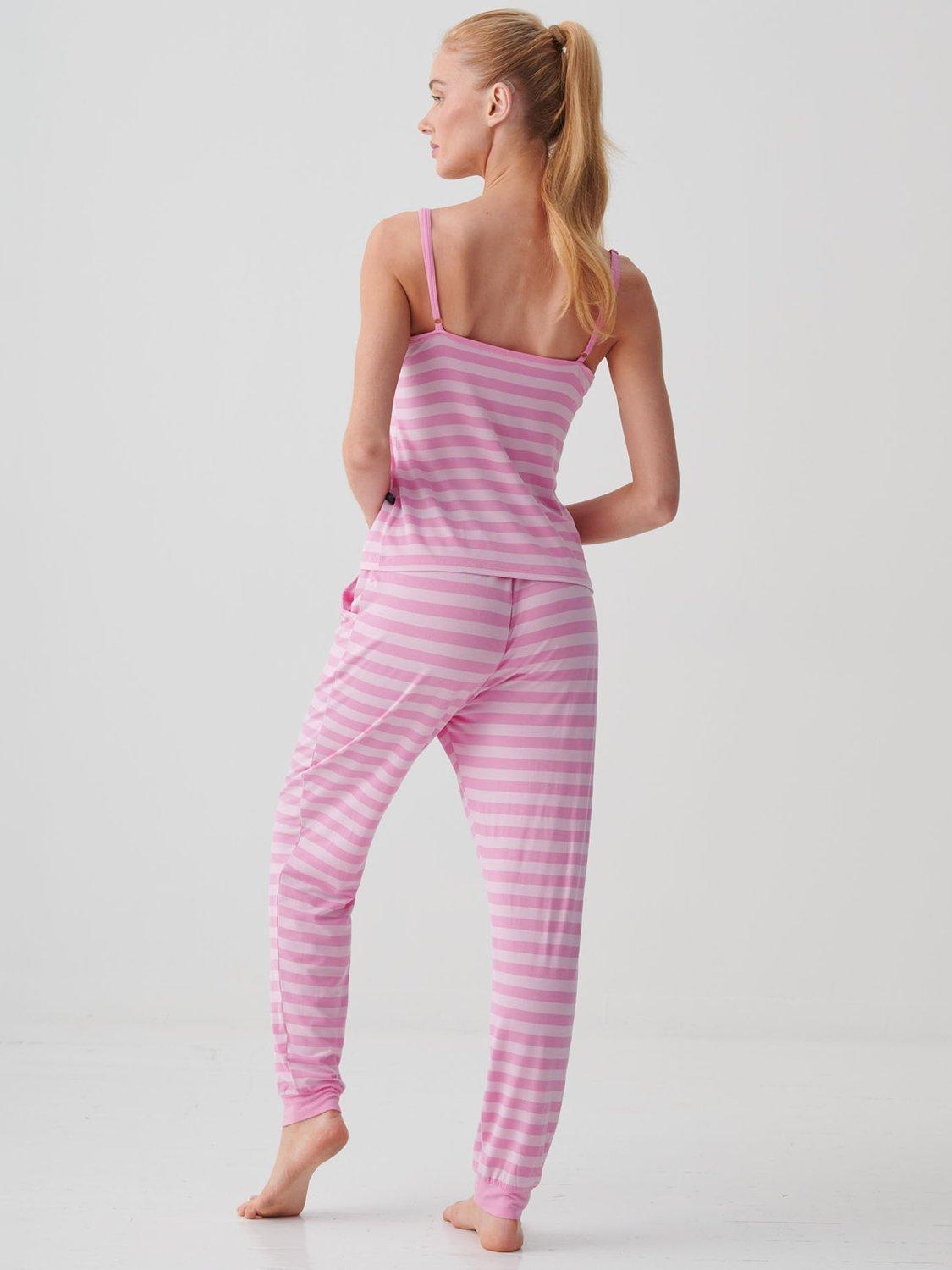 Product image 3 of 8, which shows British Boxers Ice Cream Bamboo Camisole Pyjama Set, Pink, XS