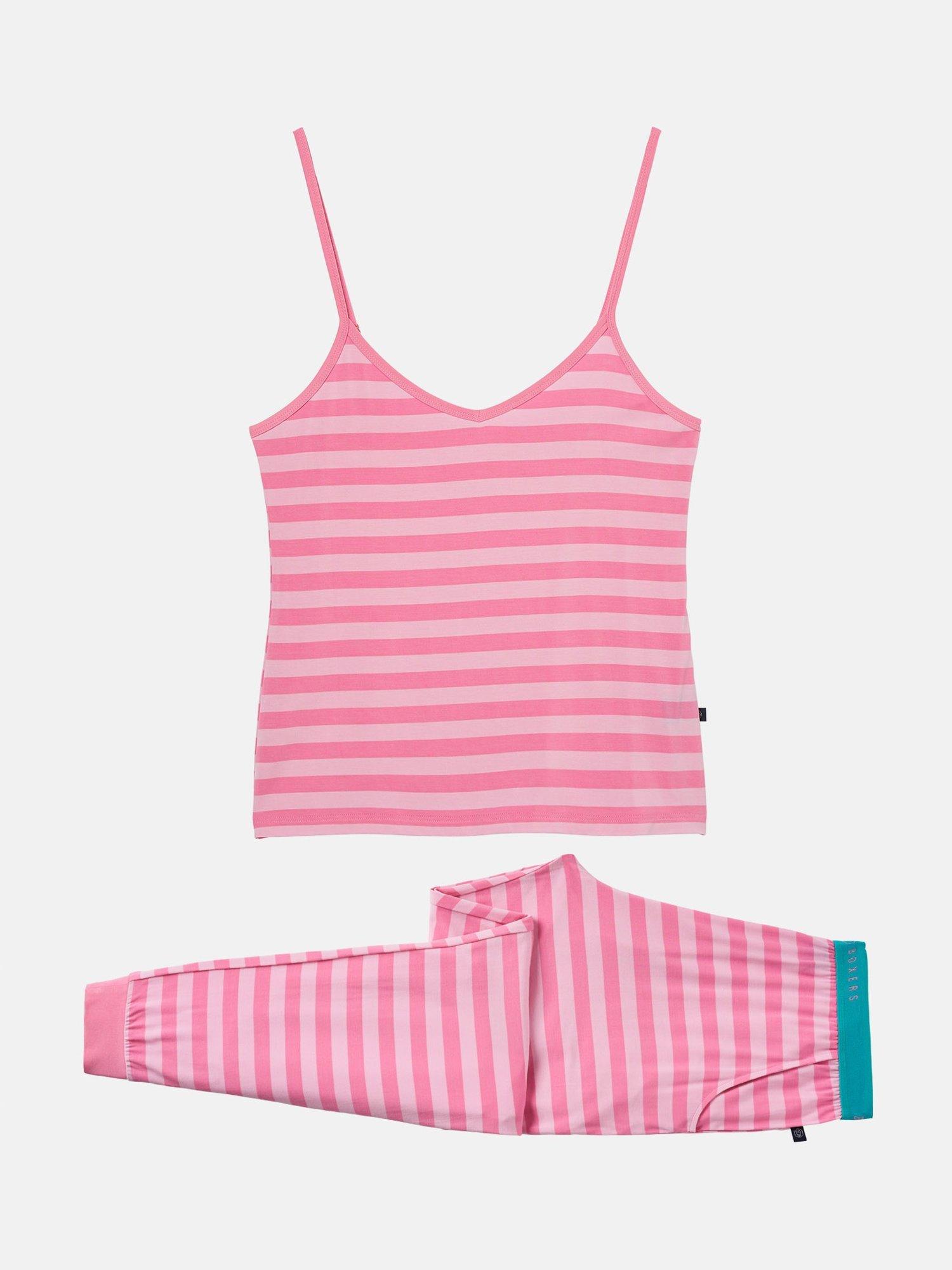 Product image 4 of 8, which shows British Boxers Ice Cream Bamboo Camisole Pyjama Set, Pink, XS