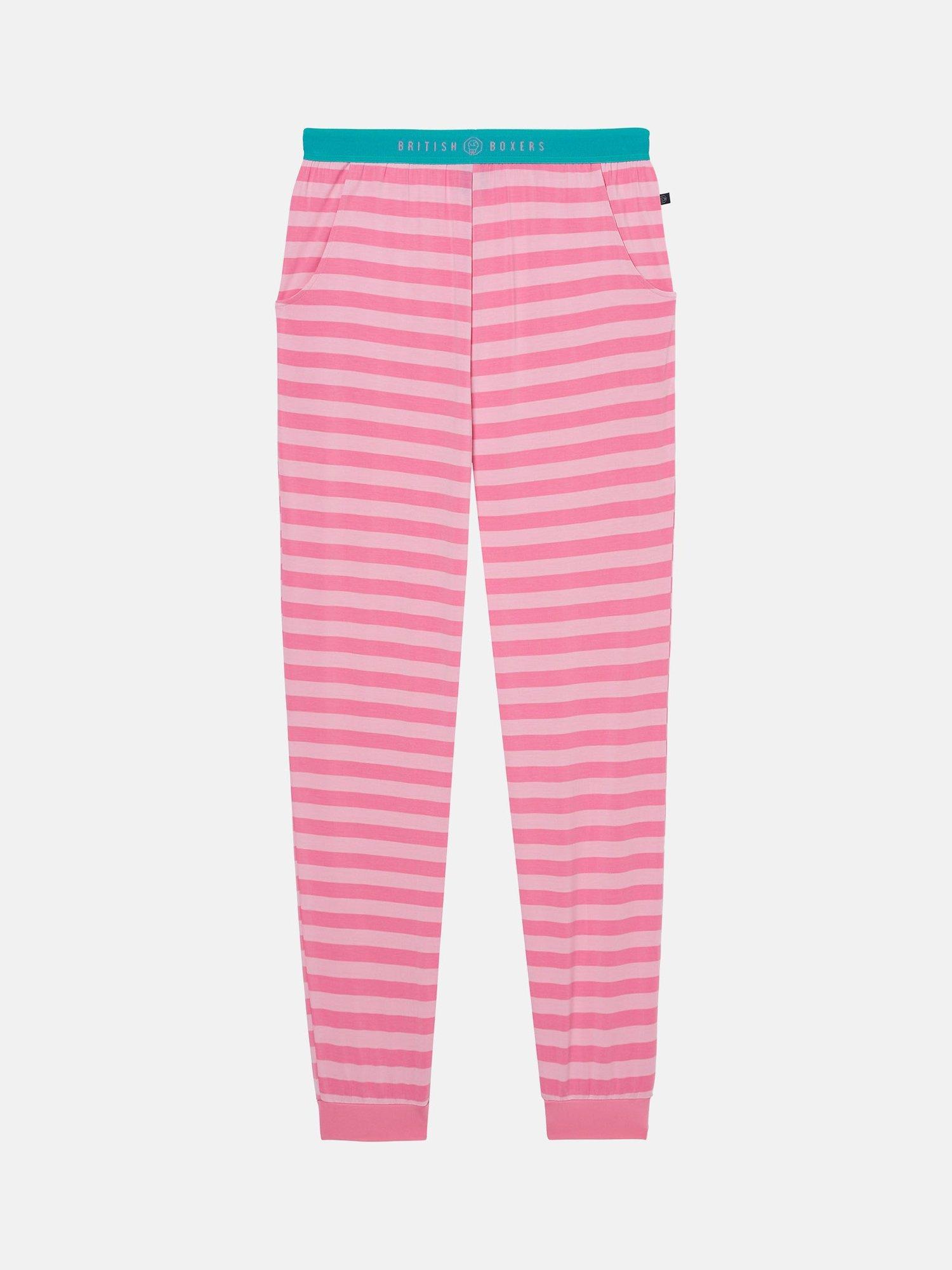 Product image 6 of 8, which shows British Boxers Ice Cream Bamboo Camisole Pyjama Set, Pink, XS