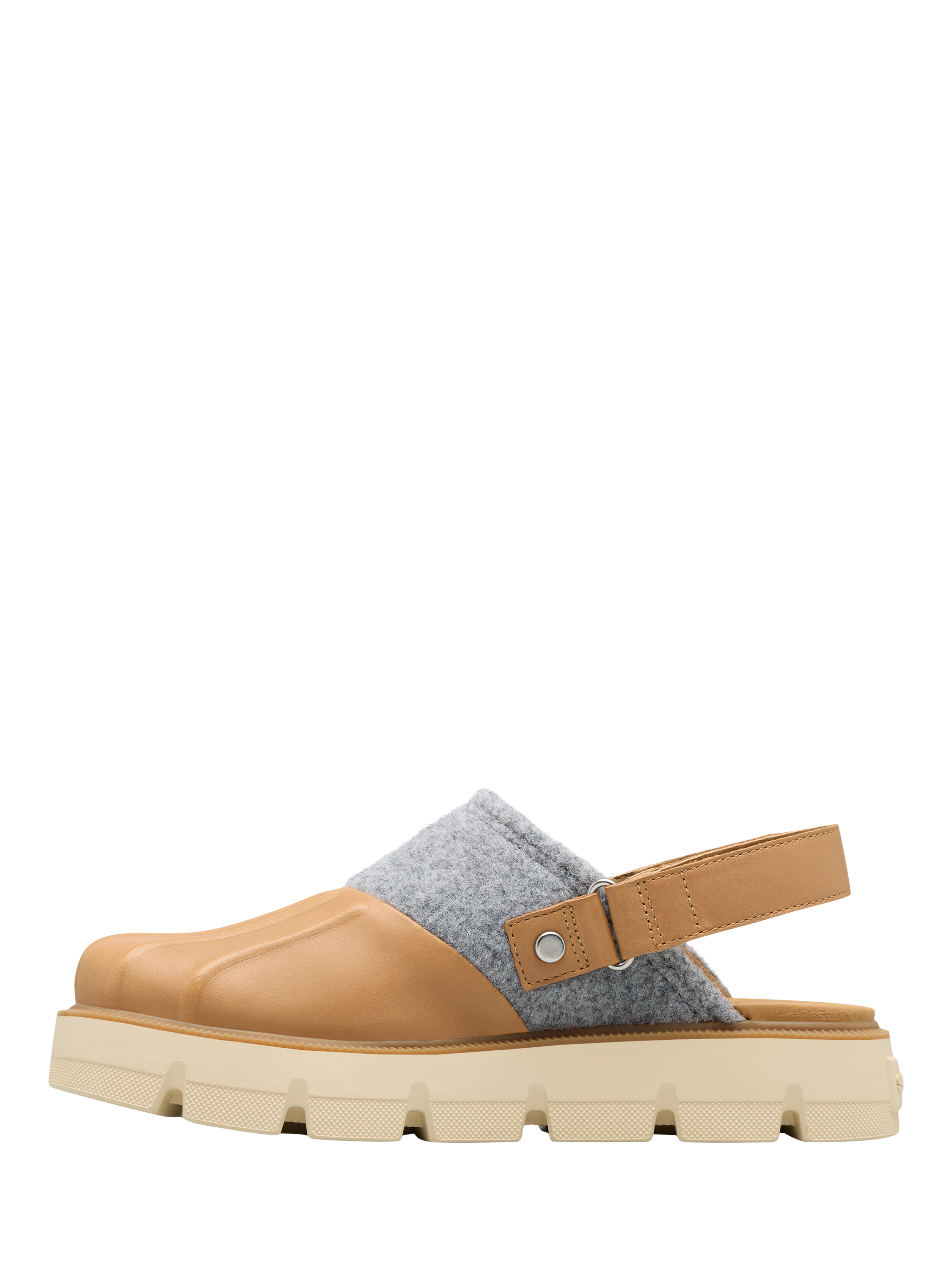 Product image 2 of 4, which shows SOREL Rein CB Slingback Clogs, Tan/Grey, 4