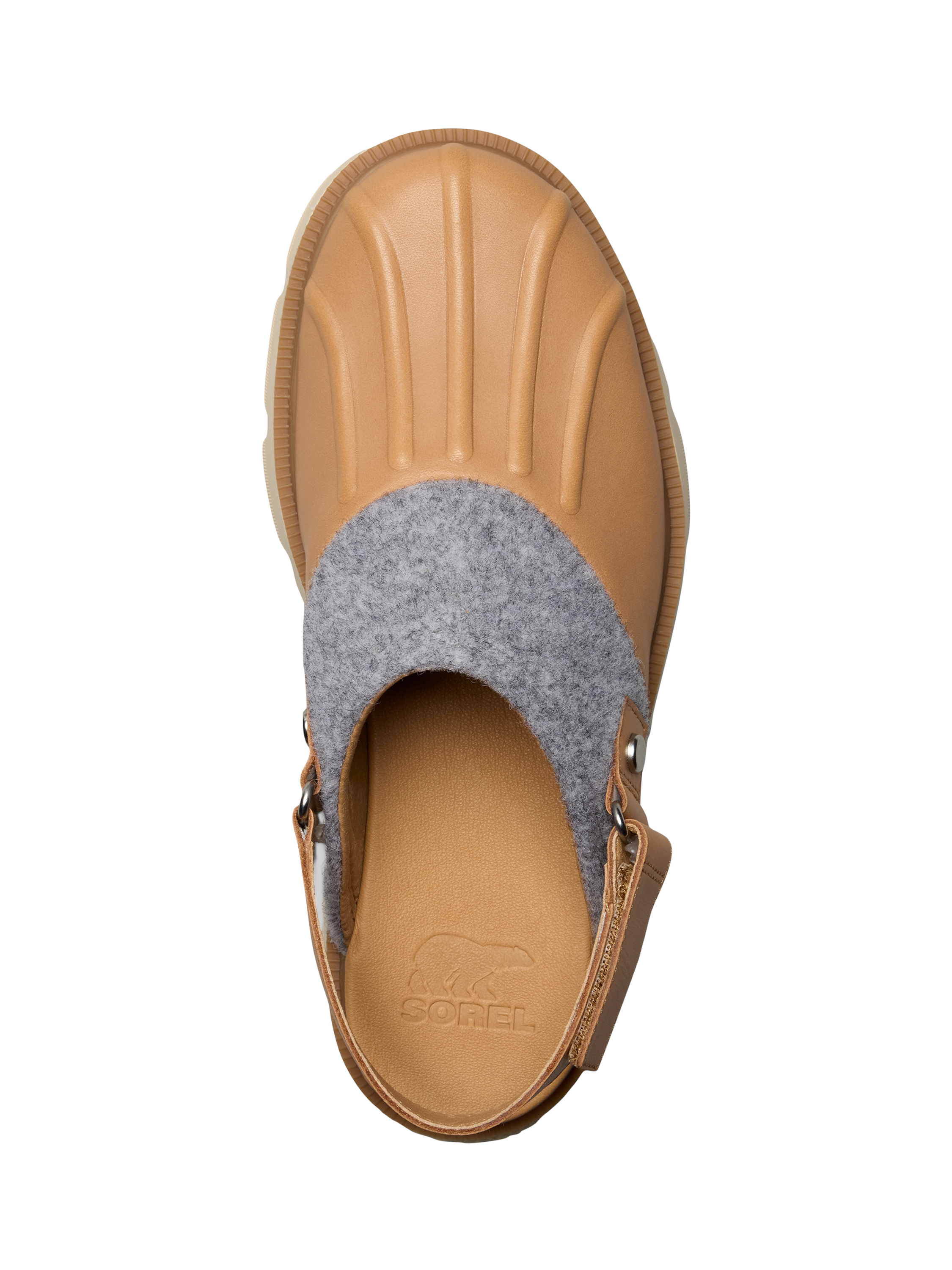 Product image 3 of 4, which shows SOREL Rein CB Slingback Clogs, Tan/Grey, 4