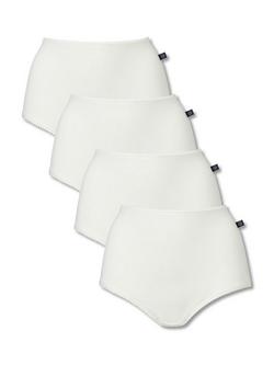 British Boxers Bamboo Full Briefs, Pack of 4, Ivory