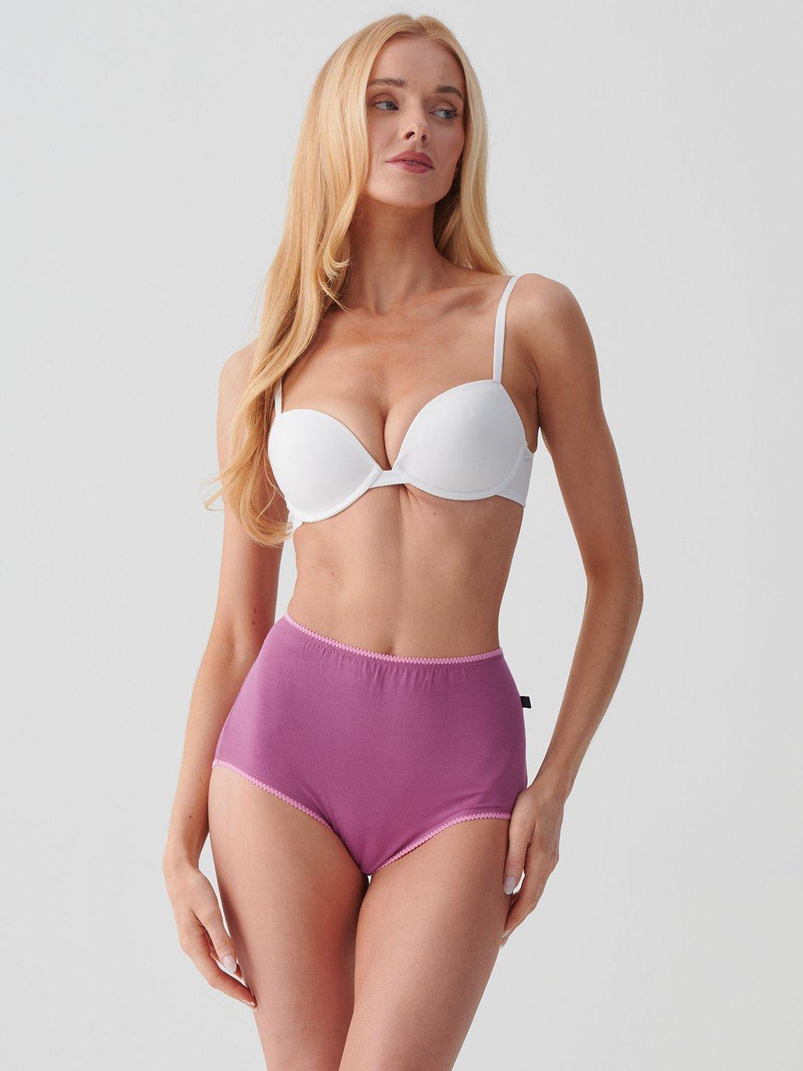 Product image 2 of 9, which shows British Boxers Ice Cream Bamboo Full Briefs, Pack of 4, Pink, XS