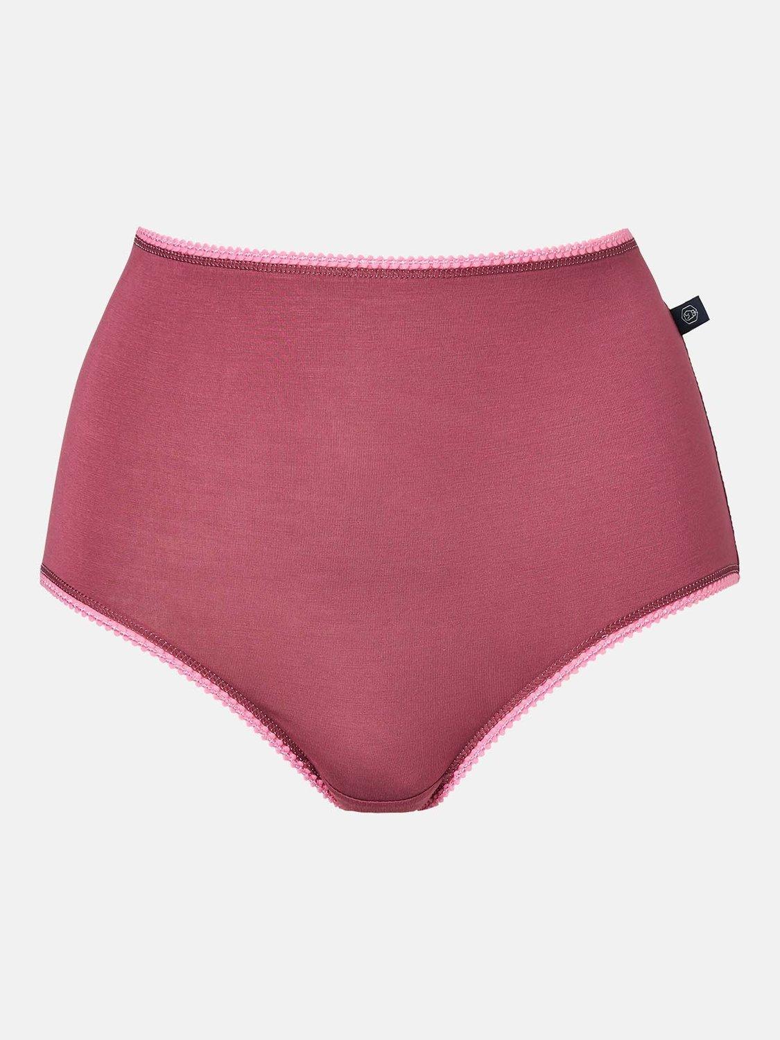 Product image 6 of 9, which shows British Boxers Ice Cream Bamboo Full Briefs, Pack of 4, Pink, XS