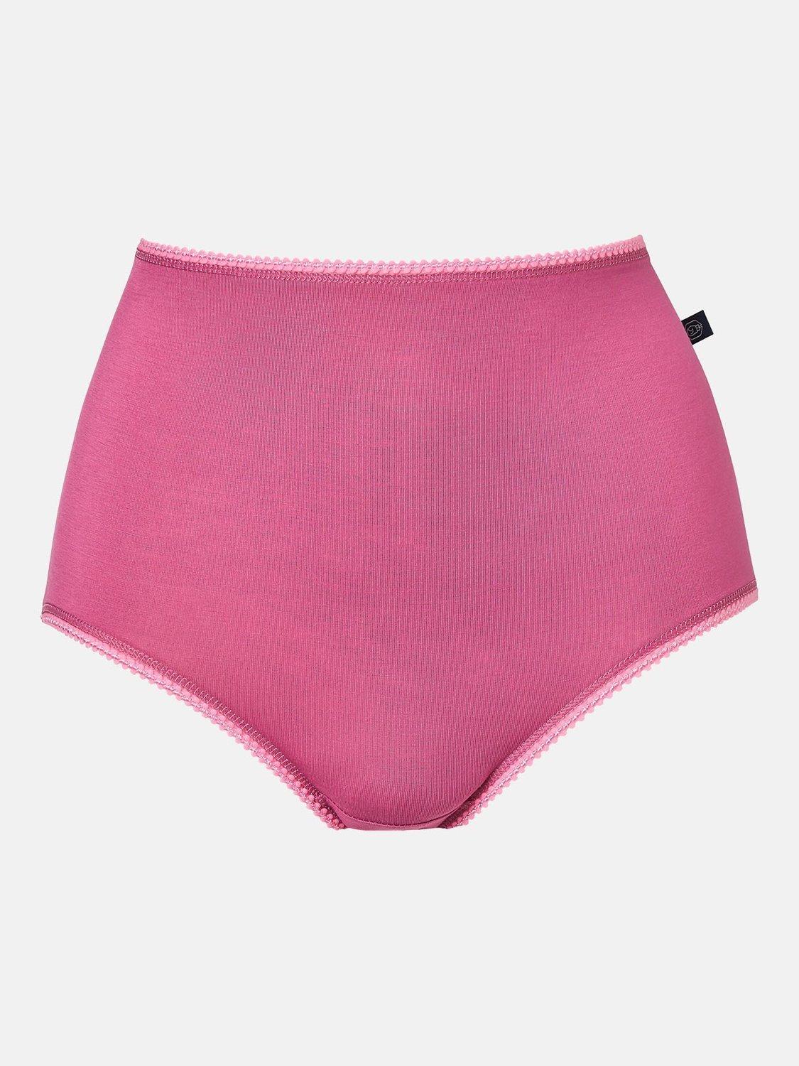 Product image 8 of 9, which shows British Boxers Ice Cream Bamboo Full Briefs, Pack of 4, Pink, XS