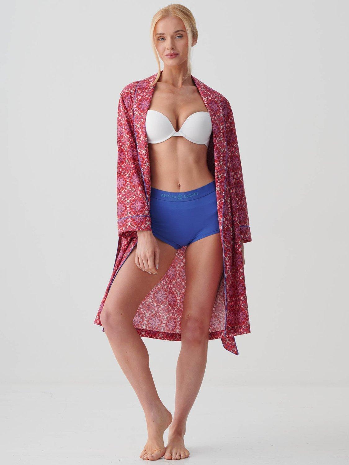Product image 2 of 5, which shows British Boxers Byzantine Paisley Dressing Gown, Multi, XS